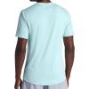 Gaiam Mens Breathe Ease Short Sleeve Crewneck Top, Standard Fit, Stretch Heavyweight Performance Material(Pastel Turquoise Heather)