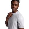 Gaiam Mens Breathe Ease Short Sleeve Crewneck Top, Standard Fit, Stretch Heavyweight Performance Material(Sleet Heather)