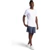 Gaiam Mens Breathe Ease Short Sleeve Crewneck Top, Standard Fit, Stretch Heavyweight Performance Material(Stark White)