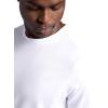 Gaiam Mens Breathe Ease Short Sleeve Crewneck Top, Standard Fit, Stretch Heavyweight Performance Material(Stark White)
