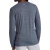 Gaiam Mens Commuter Long Sleeve Henley Shirt, Standard Fit, Stretch Midweight Material(Ebony Heather)