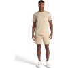 Gaiam Mens Everyday Basic 7” Short 2.0, Relaxed Fit, Stretch Midweight Material(White Pepper)