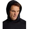 Gaiam Men’s Flow State Long Sleeve Cowl Neck Hoodie, Standard Fit, Stretch Midweight Material(Black)