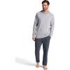 Gaiam Men’s Flow State Long Sleeve Cowl Neck Hoodie, Standard Fit, Stretch Midweight Material(Sleet)