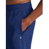 Gaiam Mens Hatha 7” Short, Standard Fit, Stretch Lightweight Material, Moisture-Wicking(Medieval Blue)