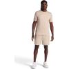 Gaiam Mens Hatha 7” Short, Standard Fit, Stretch Lightweight Material, Moisture-Wicking(White Pepper)
