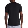 Gaiam Mens Stretch Tech T-Shirt with Pocket, Standard Fit, Stretch Midweight Material(Black)