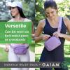 Gaiam Sidekick Waist Pack – Storage Belt Bag for Women And Men – Adjustable Belt With Lightweight Pouch For The Gym & Studio(Khaki)