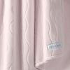 Gaiam Super Soft Velvetloft Warp Knit Blanket Twin Size, Plush Comfort Warm Blanket with Carved Texture, Tourmaline(Blush)