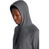 Gaiam mens Lotus Oblong Hoodie, Relaxed Fit, Stretch Heavyweight Terry Material(Charcoal Heather)