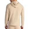 Gaiam mens Lotus Oblong Hoodie, Relaxed Fit, Stretch Heavyweight Terry Material(Humus)