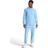Gaiam mens Lotus Oblong Hoodie, Relaxed Fit, Stretch Heavyweight Terry Material(Placid Blue)