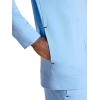 Gaiam mens Lotus Oblong Hoodie, Relaxed Fit, Stretch Heavyweight Terry Material(Placid Blue)