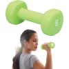 Gaiam Dumbbell Hand Weight (Sold in Singles) – Neoprene Coated Exercise & Fitness Dumbbell for Home Gym Workouts and Strength Training – Free Weights for Women and Men (8lb, Green)