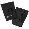 Gaiam Fitness Fingerless Gloves for Weight Training (Black/Black), Padded Palm, Breathable Mesh, Adjustable Velcro Fit & Comfort Grip for Weight Lifting, Workout Gloves for Men & Women(Small-Medium)