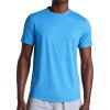 Gaiam Mens Breathe Ease Short Sleeve Crewneck Top, Standard Fit, Stretch Heavyweight Performance Material(Campanula Heather)