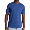 Gaiam Mens Breathe Ease Short Sleeve Crewneck Top, Standard Fit, Stretch Heavyweight Performance Material(Medieval Blue Heather)