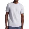 Gaiam Mens Breathe Ease Short Sleeve Crewneck Top, Standard Fit, Stretch Heavyweight Performance Material(Sleet Heather)