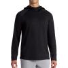 Gaiam Men’s Flow State Long Sleeve Cowl Neck Hoodie, Standard Fit, Stretch Midweight Material(Black)