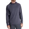 Gaiam Men’s Flow State Long Sleeve Cowl Neck Hoodie, Standard Fit, Stretch Midweight Material(Cool Grey Heather)