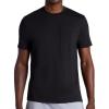 Gaiam Mens Stretch Tech T-Shirt with Pocket, Standard Fit, Stretch Midweight Material(Black)