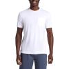 Gaiam Mens Stretch Tech T-Shirt with Pocket, Standard Fit, Stretch Midweight Material(Stark White)