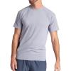 Gaiam Mens Supine Crewneck Top, Relaxed Fit, Stretch Midweight Material(Sleet)