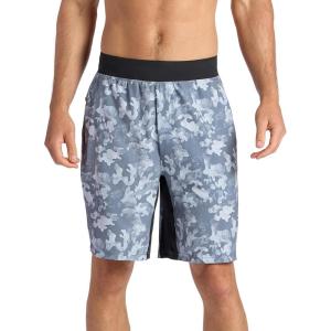 Gaiam Mens Chi 9” Short, Standard Fit, Stretch Lightweight Material, Moisture-Wicking(Grey)