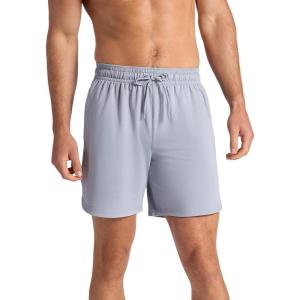 Gaiam Mens Everyday Basic 7” Short 2.0, Relaxed Fit, Stretch Midweight Material(Sleet)