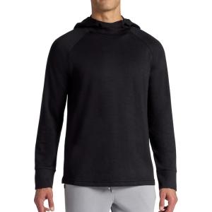 Gaiam Men’s Flow State Long Sleeve Cowl Neck Hoodie, Standard Fit, Stretch Midweight Material(Black)