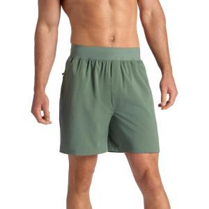 Gaiam Mens Hatha 2.0 7” Short, Standard Fit, Stretch Lightweight Material, Moisture-Wicking(Duck Green)