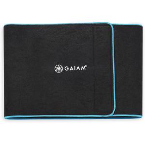 Gaiam Waist Trainer for Women and Men – Adjustable Slimmer Belt and Sweat Band for Lower-Back Support and Activated Core(10-inch (Blue))