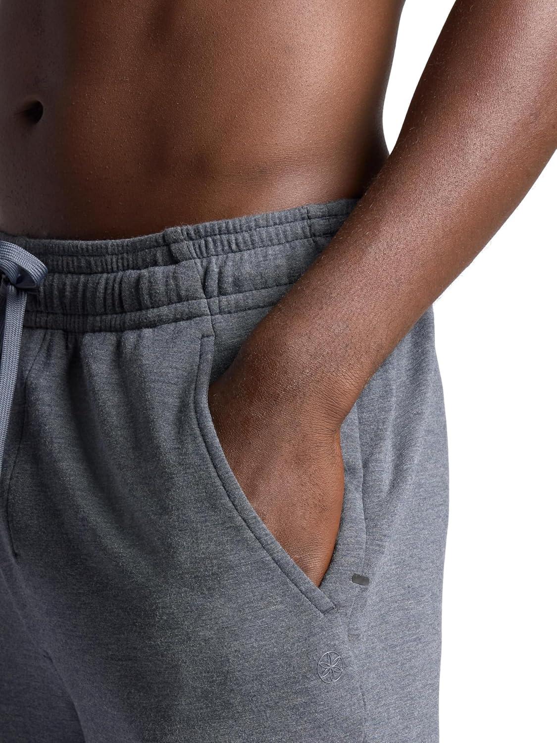 imageGaiam Mens Flow State 7 Short Relaxed Fit Stretch Lightweight MaterialCool Grey Heather