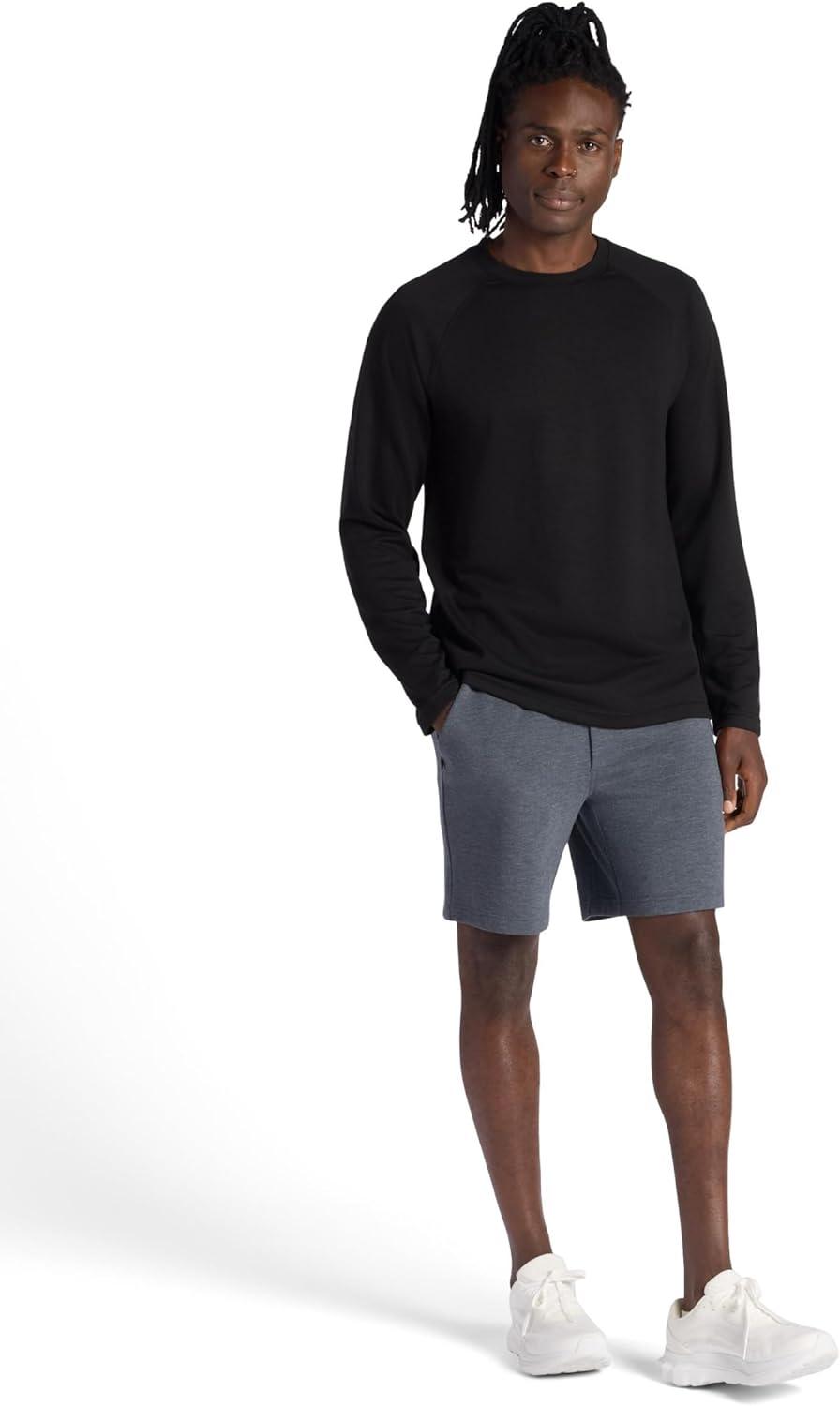imageGaiam Mens Flow State 7 Short Relaxed Fit Stretch Lightweight MaterialCool Grey Heather