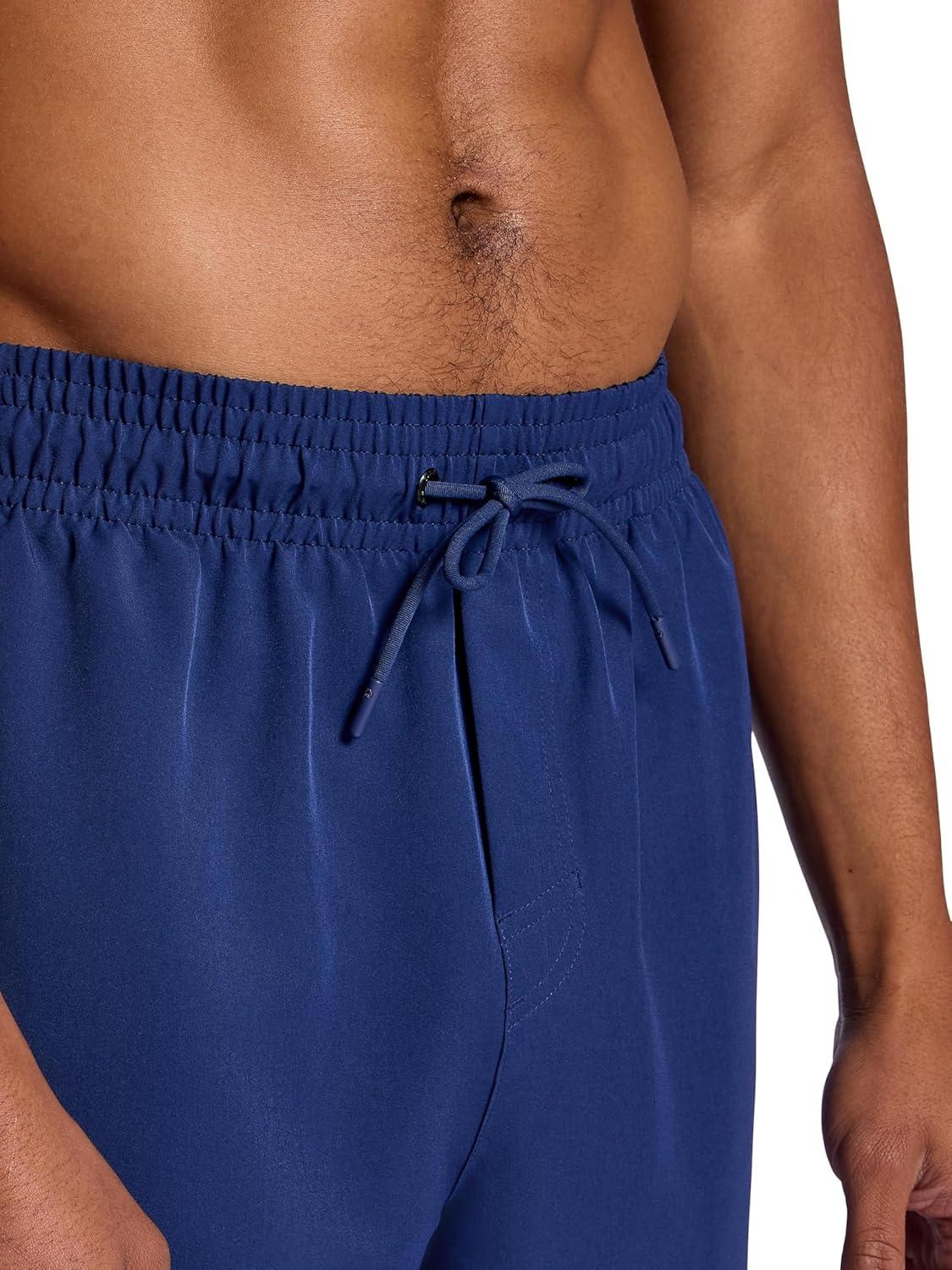 imageGaiam Mens Lunge 5 Short Standard Fit Stretch Lightweight Material MoistureWickingMedieval Blue