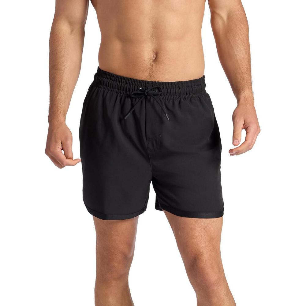 imageGaiam Mens Lunge 5 Short Standard Fit Stretch Lightweight Material MoistureWickingBlack