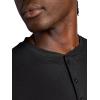 Gaiam Mens Bliss Balance Short Sleeve Henley Top(Black)