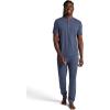 Gaiam Mens Bliss Balance Short Sleeve Henley Top(Cool Grey)