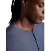 Gaiam Mens Bliss Balance Short Sleeve Henley Top(Cool Grey)