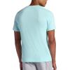 Gaiam Mens Bliss Balance Short Sleeve Henley Top(Pastel Turq)