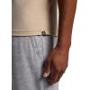 Gaiam Mens Bliss Balance Short Sleeve Henley Top(White Pepper)