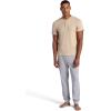 Gaiam Mens Bliss Balance Short Sleeve Henley Top(White Pepper)