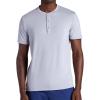 Gaiam Mens Bliss Balance Short Sleeve Henley Top(Sleet)