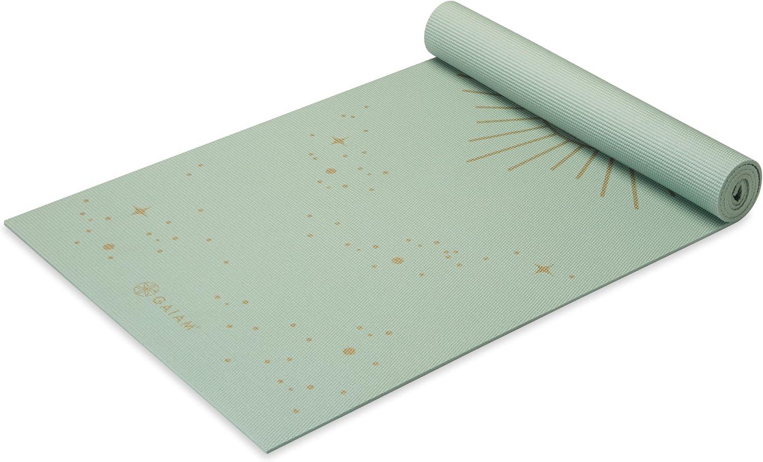 imageGaiam Yoga Mat Premium 6mm Print Extra Thick Non Slip Exercise amp Fitness Mat for All Types of Yoga Pilates amp Floor Workouts 68L x 24W x 6mm ThickSupernova SKY