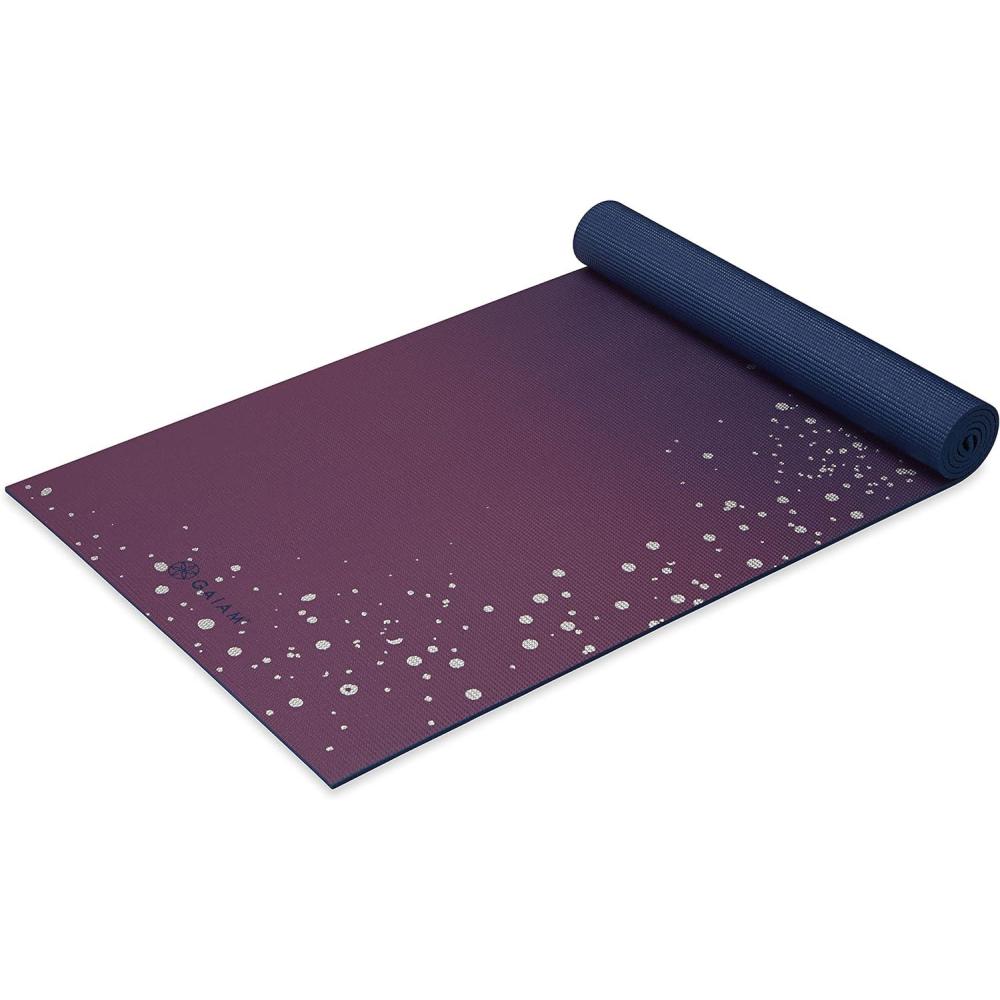 imageGaiam Yoga Mat Premium 6mm Print Extra Thick Non Slip Exercise amp Fitness Mat for All Types of Yoga Pilates amp Floor Workouts 68L x 24W x 6mm ThickSublime Sky