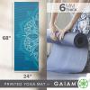 Gaiam Yoga Mat – Premium 6mm Print Extra Thick Non Slip Exercise & Fitness Mat for All Types of Yoga, Pilates & Floor Workouts (68″L x 24″W x 6mm Thick)(Indigo Point)