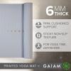 Gaiam Yoga Mat – Premium 6mm Print Extra Thick Non Slip Exercise & Fitness Mat for All Types of Yoga, Pilates & Floor Workouts (68″L x 24″W x 6mm Thick)(Violet Vision)