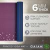 Gaiam Yoga Mat – Premium 6mm Print Extra Thick Non Slip Exercise & Fitness Mat for All Types of Yoga, Pilates & Floor Workouts (68″L x 24″W x 6mm Thick)(Sublime Sky)