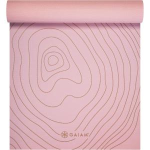 Gaiam Yoga Mat – Premium 6mm Print Extra Thick Non Slip Exercise & Fitness Mat for All Types of Yoga, Pilates & Floor Workouts (68″L x 24″W x 6mm Thick)(Topo Sherbet)