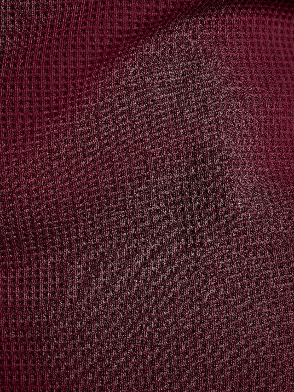 imageGaiam Mens Cozy amp Cool Long Sleeve Crewneck Top Standard Fit Stretch Midweight Micro Waffle Jacquard MaterialPort Royale